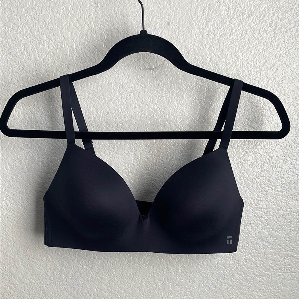 Tommy John Second Skin Lightly Lined Wireless Black Minimalist Bra